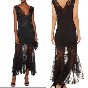 Sandro Size 1 Ursula Black Lace Crane Dress Sleeveless Formal Sheer